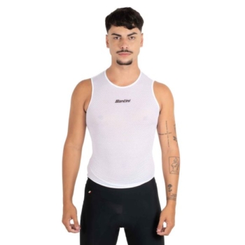 SANTINI - Primera Piel Lieve White Sin Mangas Hombre