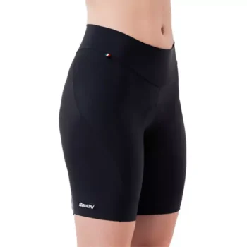 SANTINI - Calza Corta con Tiradores Omnia Black Mujer