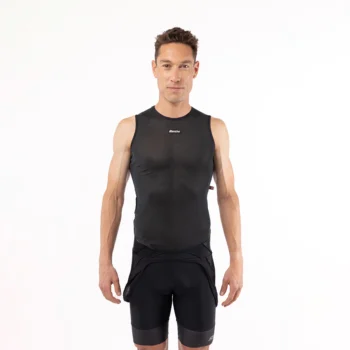 SANTINI - Bib Short Horizon Black Hombre