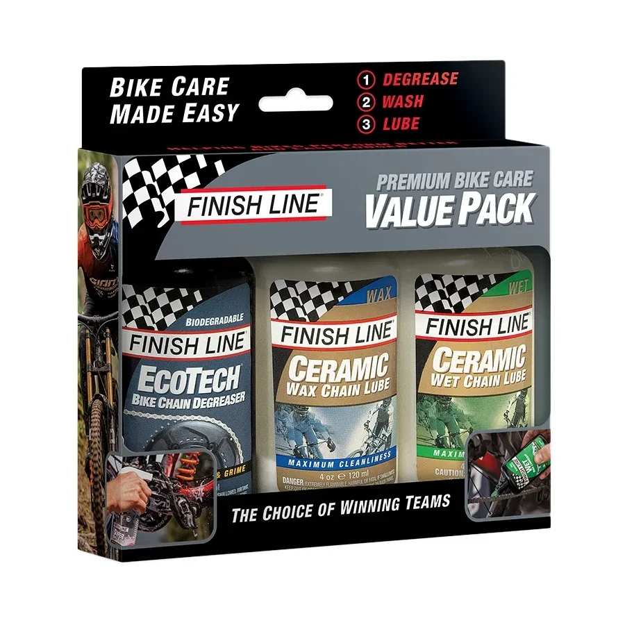 FINISH LINE - Set de Lubricante Premium Bike Care